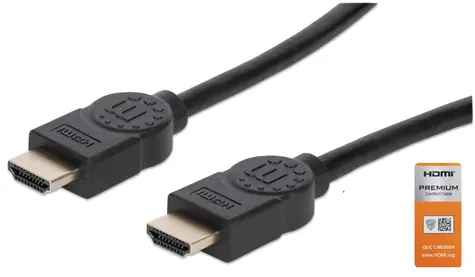 Manhattan Premium HDMI kabel 3m černá / HDMI kabel / 3840x2160 / 60Hz / 18 Gbit/s / Ethernet Channel