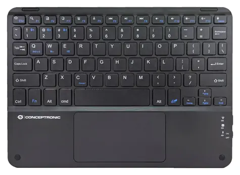 Conceptronic Klávesnice s touchpadem černá / Bezdrátová klávesnice / touchpad / Bluetooth 5.4 / US layout