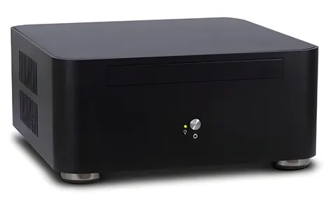 Inter-Tech A80S černá / Skříň / Mini ITX / hliníková / zdroj 60 W / 2x USB 3.0