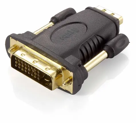 Equip redukce DVI-D(M)/HDMI(F) černá / Redukce / Oboustranná / max. 1920×1200 / Pozlacené kontakty