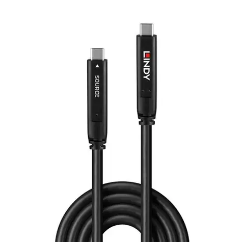 Lindy USB-C - USB-C 10 m černá / Kabel / USB 3.2 Gen 1 / DisplayPort 1.4
