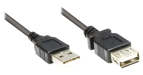 Good Connections USB-A - USB-A 1,8 m černá / Prodlužovací kabel / USB 2.0 / 480 Mbit/s