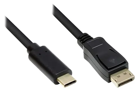 Good Connections USB-C (M) - DisplayPort 1.2 (M) 5m černá / Kabel / 4K UHD 60Hz / 21,6 Gbit/s