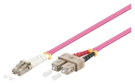 Good Connections LC/SC fialová / Optický patch kabel / OM4 / Duplex / Multi-mode / 10 m