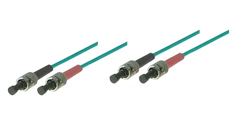 Good Connections modrá / Optický patch kabel / ST/ST / Multimode OM3 / Duplex / 10 m