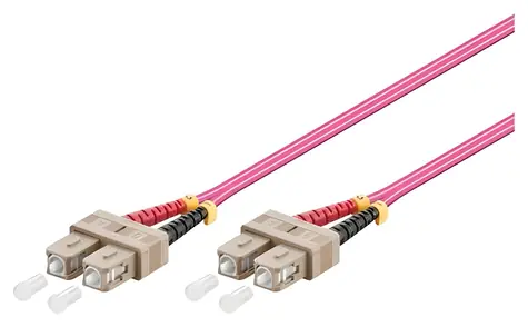 Good Connections LWL Duplex SC/SC fialová / Optický patch kabel / OM4 / 50/125 µm / Multi-mode / 10 m