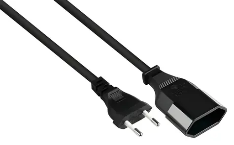 Good Connections Euro prodlužovací kabel černý / Prodlužovací kabel / 1 m / 250 V / VDE