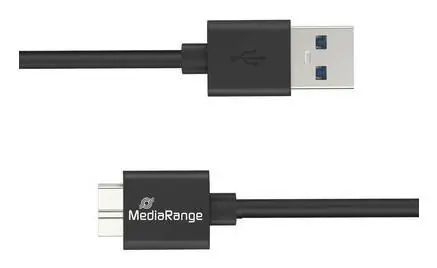 MediaRange MRCS240 černá / USB kabel / USB-A - Micro-USB B / USB 3.2 Gen 1 / 1,8 m