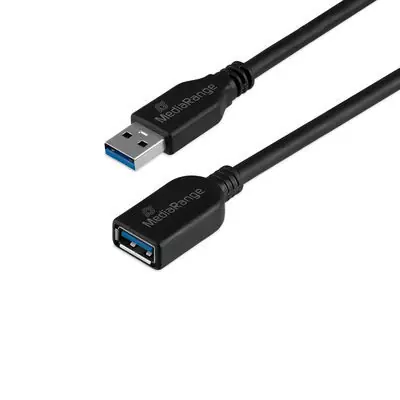 MediaRange MRCS241 černá / Prodlužovací kabel USB-A / USB 3.0 / 5 Gbit/s / 5 m