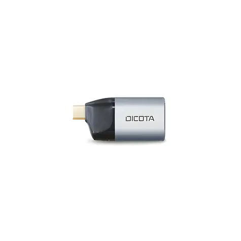 Dicota USB-C na Ethernet mini adaptér stříbrná / Adaptér / RJ-45 / USB-C PD 100W / 1 Gbit/s