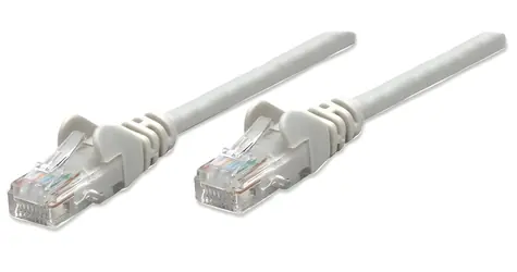 Intellinet Patch kabel Cat6 UTP 5m šedá / Patch kabel / RJ45-RJ45 / pozlacené kontakty