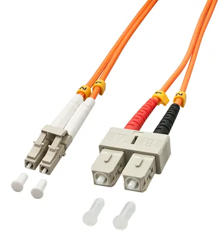 Lindy LC/SC OM2 1 m / Optický duplexní kabel / Multimode / 50/125 µm