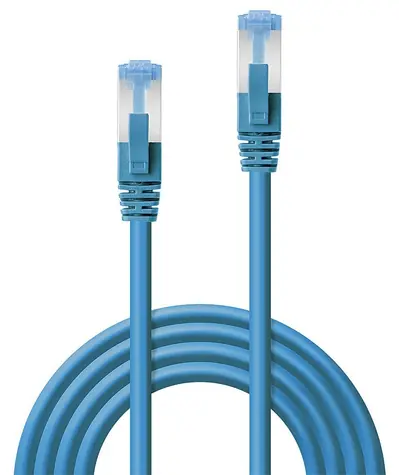 Lindy Cat6a S/FTP modrá / Patch kabel / PIMF / LSZH / 15 m