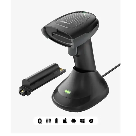 Inateck 170B černá / Snímač čárových kódů / 1D a 2D / Bluetooth / kit USB