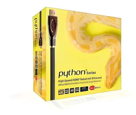 Python HDMI 2.0 kabel aktivní černá / HDMI kabel / 15 m / 4K 4096×2160 px / 30 Hz / nylonový oplet