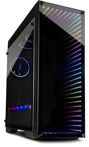 Inter-Tech X-908 Infini2 černá / Skříň / Tower / Tvrzené sklo / 3x 120 mm RGB / ATX