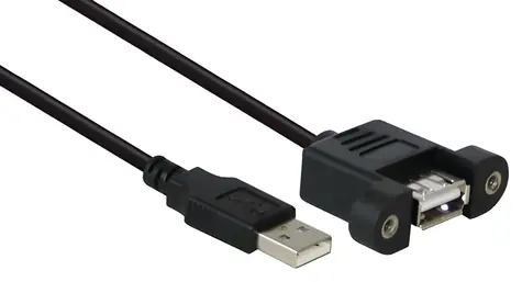 Good Connections USB-A - USB-A vestavná černá / Prodlužovací kabel / USB 2.0 / 1,8 m