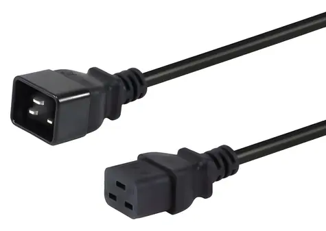 Equip IEC C20 - C19 černá / Napájecí kabel / 1,8 m / 250 V / 16 A / max. 3500 W