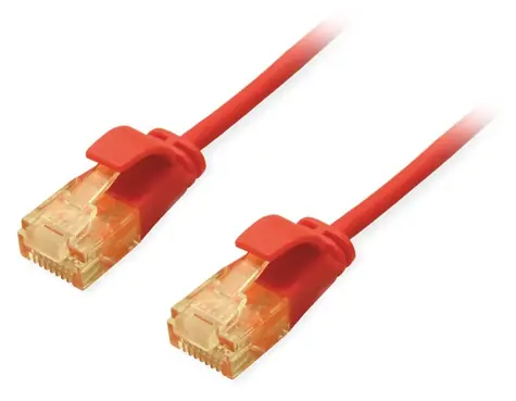 Equip Cat6A SlimFlex červená / Patch kabel / U/UTP / LSZH / 1 m / PoE+