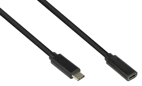Good Connections USB-C - USB-C 0,5 m černá / Prodlužovací kabel / USB 3.2 Gen 2 / 10 Gbit/s / USB PD 100 W