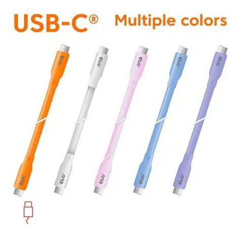 Club3D CAC-3000 oranžová / Kabel USB-C / USB4 Gen2x2 / PD 240W / 20 Gbps / 2 m
