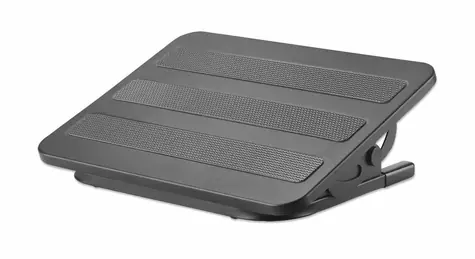 Manhattan Ergonomická opěrka nohou černá / Opěrka nohou / sklon ±20° / 380 x 300 mm / nosnost 20 kg