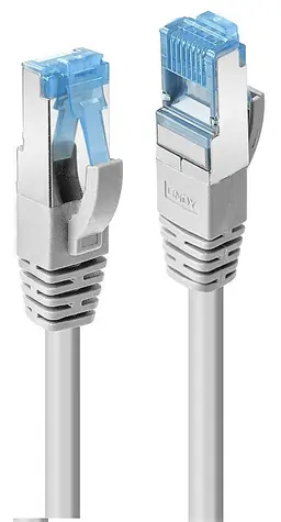 Lindy Patch kabel Cat6a šedá / Patch kabel / U/UTP / RJ-45 / 15 m / LSZH