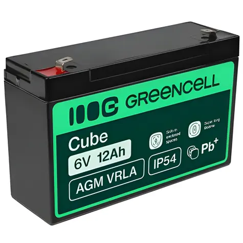 Green Cell AGM01 / Baterie / AGM / 6 V / 12 Ah / pro UPS