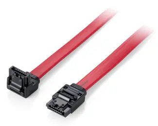 Equip kabel SATA 7-pin - 7-pin červená / Kabel SATA / lomený / 6 Gbit/s / 0,5 m