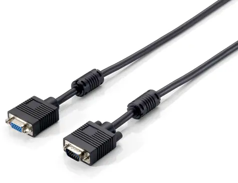 Equip černá / Prodlužovací kabel VGA / 1,8 m / feritová tlumivka / max. 2048×1536 px