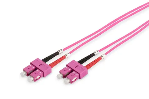 DIGITUS SC/SC / Optický patch kabel / Multimode 50/125 µm / OM4 / Duplex / 3 m