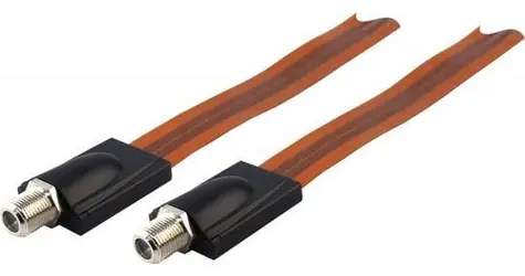 Schwaiger Okenní průchodka pro koaxiální kabel / Průchodka / F-typ / plochá / 17 cm