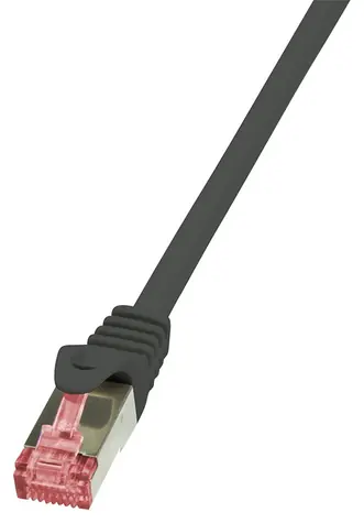 LogiLink Cat6 černá / Patch kabel / S/FTP / RJ-45 / 0,5 m