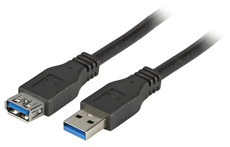 EFB / Prodlužovací kabel USB-A / USB 3.2 Gen 1 (5 Gbit/s) / 3 m / černý