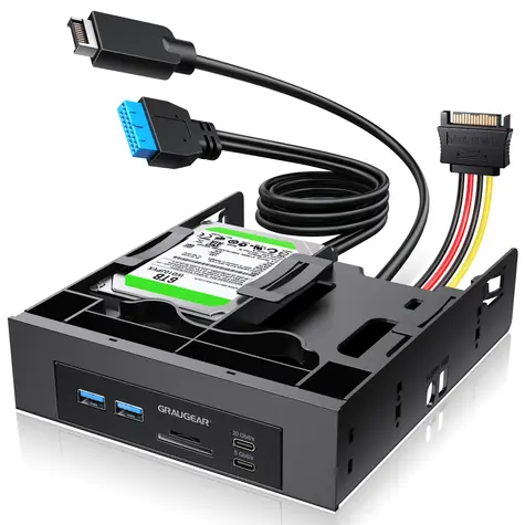 GrauGear Frontpanel USB Hub a čtečka karet / Frontpanel / 5,25