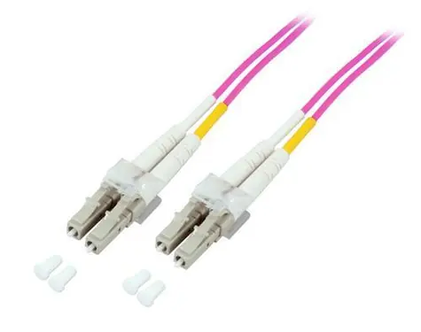 EFB / Optický patch kabel / LC-LC / duplexní / OM4 50/125 / LSZH / 1,5 m / fialová
