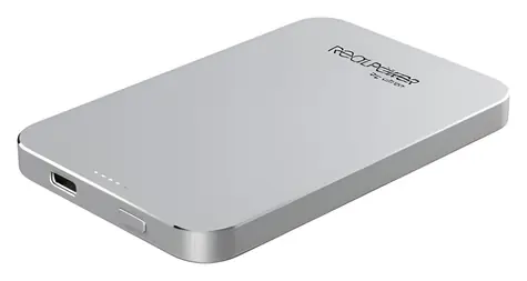 RealPower PB-5000 MAG stříbrná / Powerbanka MagSafe / 5000 mAh / Bezdrátové nabíjení 15 W / USB-C