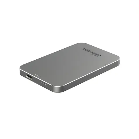 RealPower PB-5000 MAG šedá / Powerbanka MagSafe / 5000 mAh / Bezdrátové nabíjení 15 W / USB-C