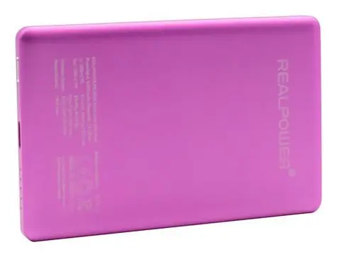 RealPower PB-5000 MAG Ultra Slim růžová / Powerbanka / 5000 mAh / MagSafe 15W / USB-C PD 20W