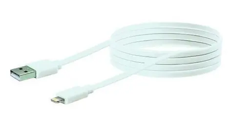 Schwaiger LKF200L532 bílá / Datový kabel / USB-A - Lightning / 2 m / USB 2.0