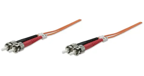 Intellinet oranžová / Optický kabel ST/ST / Multimode OM2 / 2 m