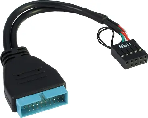 Inter-Tech 88885217 / Adaptér / USB 3.0 na USB 2.0 / interní 9-pin