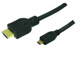 LogiLink HDMI (A) - Micro HDMI (D) černá / Kabel / 1 m / pozlacené konektory