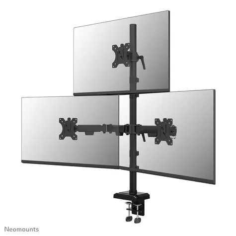 Neomounts DS60-600BL2-1 černá / Stolní stojan pro 3 monitory / velikost 10-32