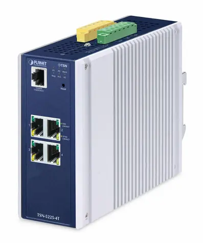 Planet Industrial L2+ TSN switch / Switch průmyslový / Managed / 4x Gigabit RJ-45 / DIN / IP30
