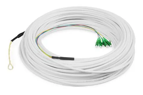 Digitus FTTH bílá / Optický kabel / LC/APC / Singlemode G.657.A2 / 4 vlákna / 30 m