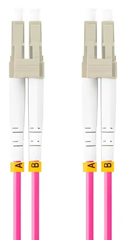Lanberg / Optický patch kabel / LC/LC duplex / Multimode OM4 50/125 / 5 m / fialová