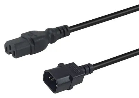 Equip C14-C15 černá / Prodlužovací napájecí kabel / 3 m / 250 V / 10 A