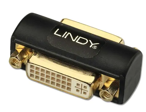 Lindy DVI-I spojka černá / Spojka / DVI-I 24+5 / pozlacené kontakty
