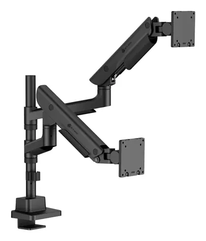 Icy Box IB-MS702-T černá / Stolní držák pro 2 monitory / až 57